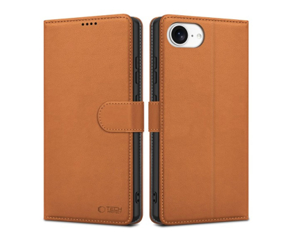 Etui do telefonów TECH-PROTECT Wallet do iPhone 16E Saddle Brown 5906302360321
